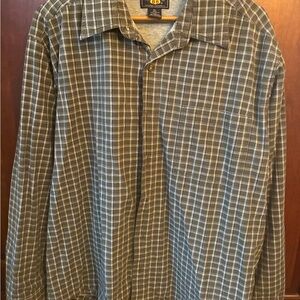 Route 66 Green and Black lined Shirt